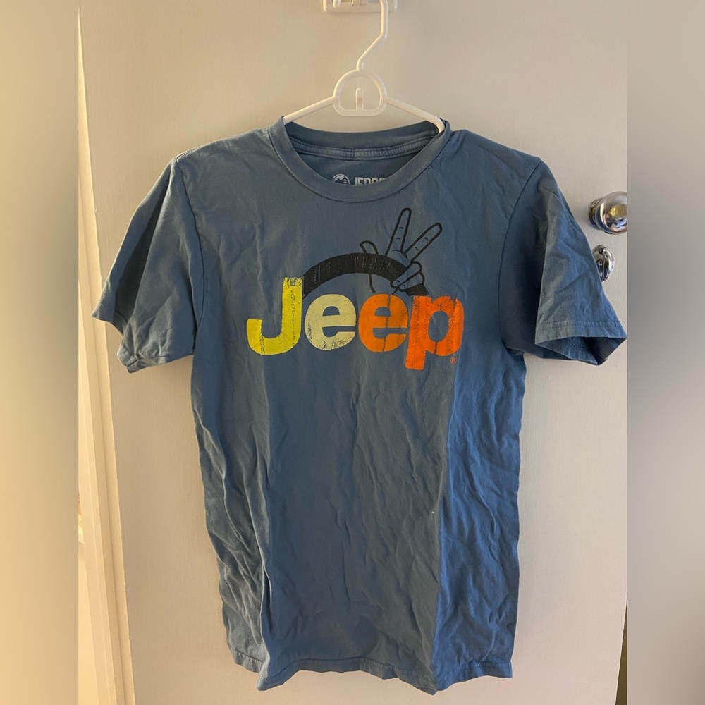cute “Jeep” tank top - blue, cotton